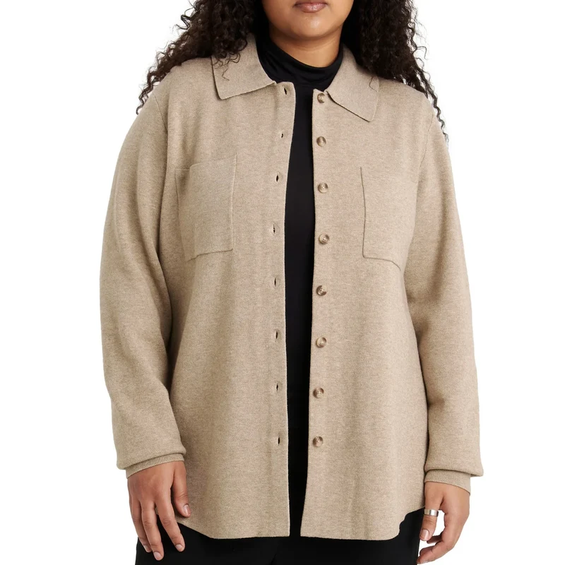 COMO VINTAGE - Veste-Chemise en Tricot Pour Femme