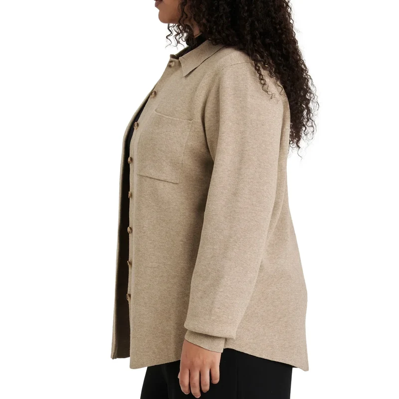 COMO VINTAGE - Veste-Chemise en Tricot Pour Femme