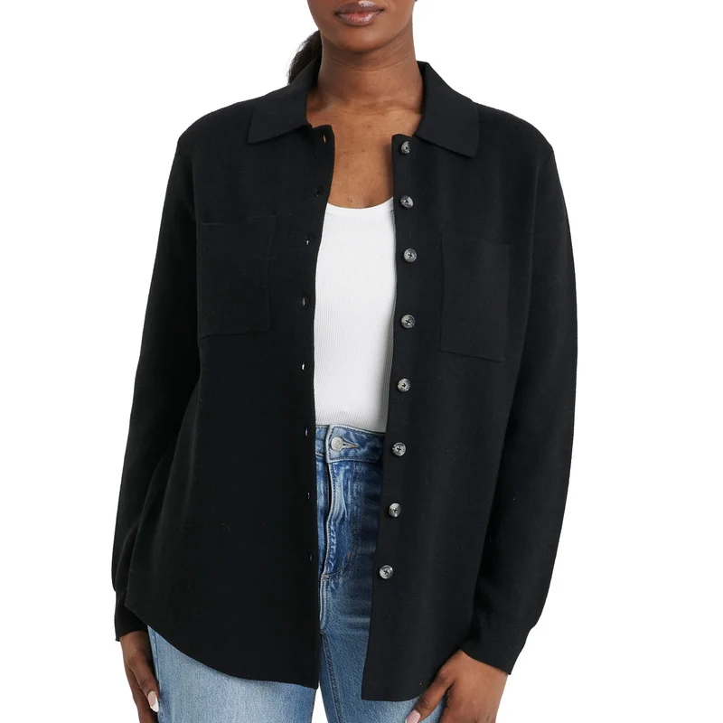 COMO VINTAGE - Veste-Chemise en Tricot Pour Femme