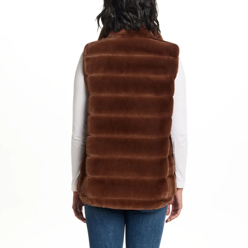 WEATHERPROOF- Veste Sans Manche en Similifourrure Pour Femme