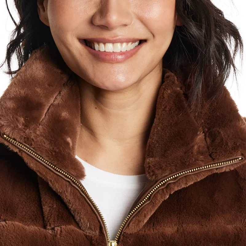 WEATHERPROOF- Veste Sans Manche en Similifourrure Pour Femme