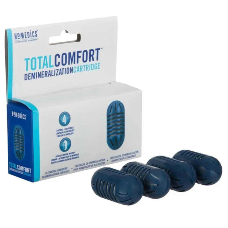 HOMEDICS - Paquet de 4 Cartouches de Déminéralisation pour Humidificateur à Ultrasons Total Comfort
