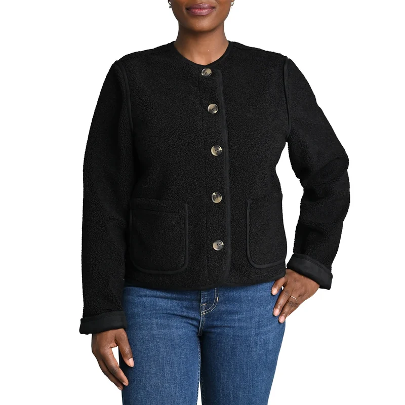 BRIGGS - Veste en Sherpa Réversible pour Femme