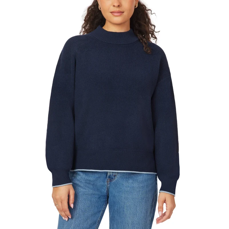 SCOTCH & SODA - Chandail Côtelé à Col Montant pour Femme