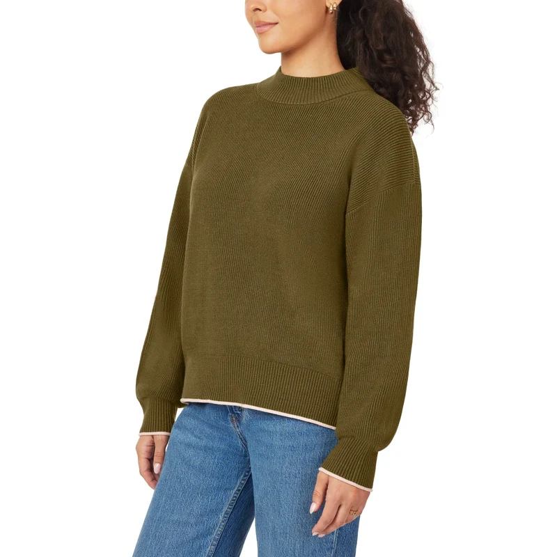 SCOTCH & SODA - Chandail Côtelé à Col Montant pour Femme
