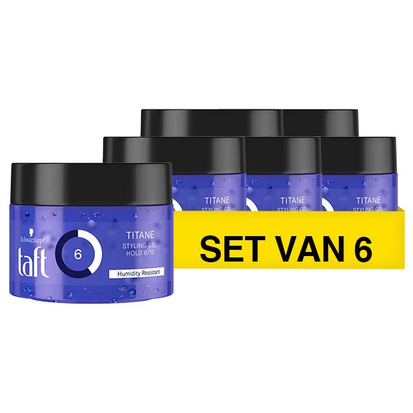 Schwarzkopf Taft Titane Power Gel – 6 x 150 ml – Voordeelverpakking