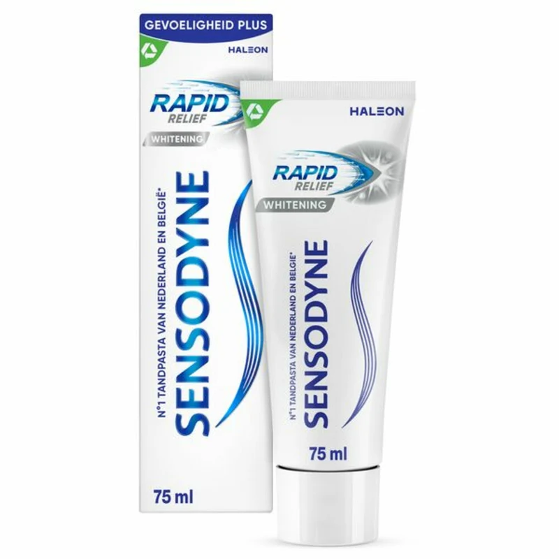 12 x Sensodyne Tandpasta Rapid Relief Whitening 75 ml