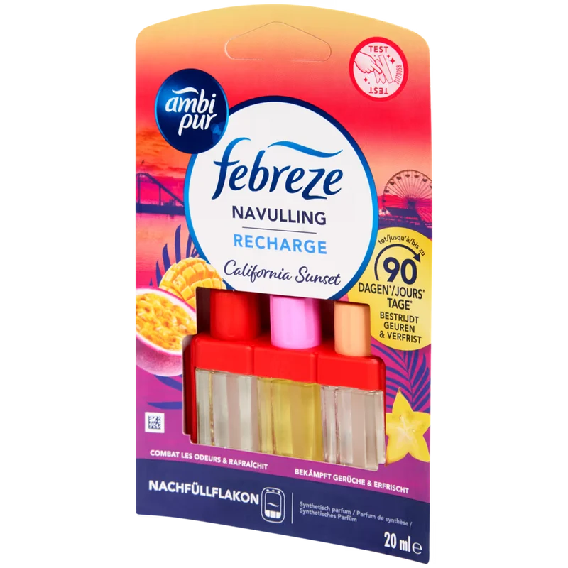 3 x Ambi Pur Febreze elektrische luchtverfrisser navulling California Sunset