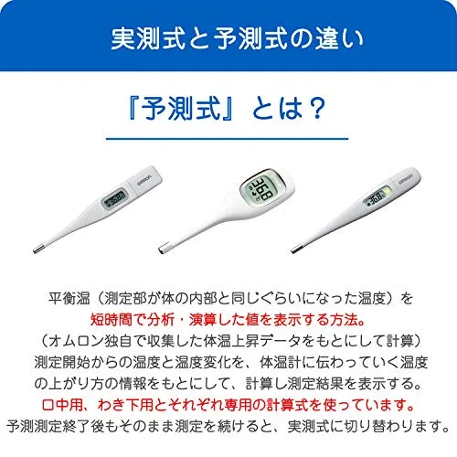OMRON Electronic Thermometer Speed Thermometer 15-second Prediction Ken-on-kun MC-688 White