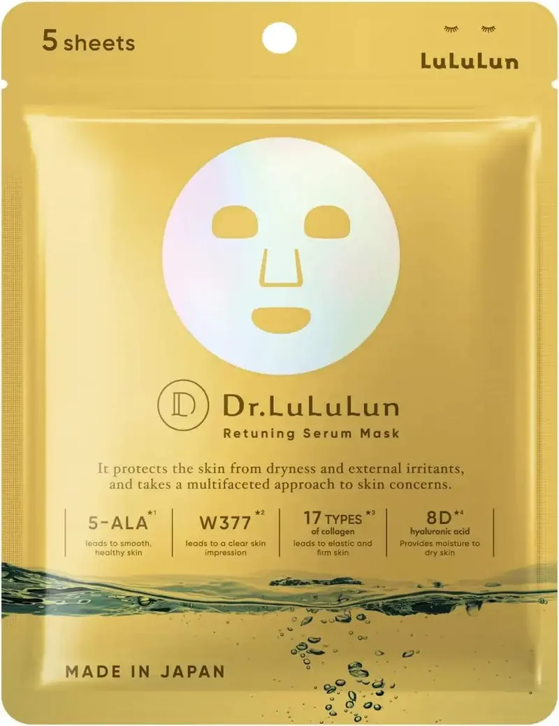 Lululun Revitalizing Serum Mask Clear Water Film Pack of 5 sheets
