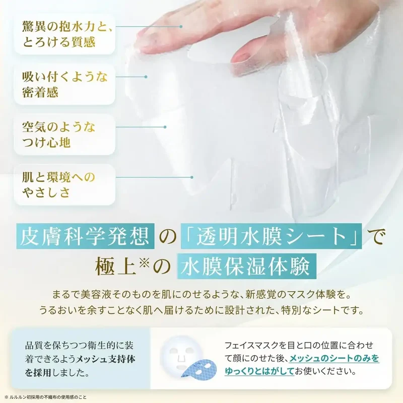 Lululun Revitalizing Serum Mask Clear Water Film Pack of 5 sheets