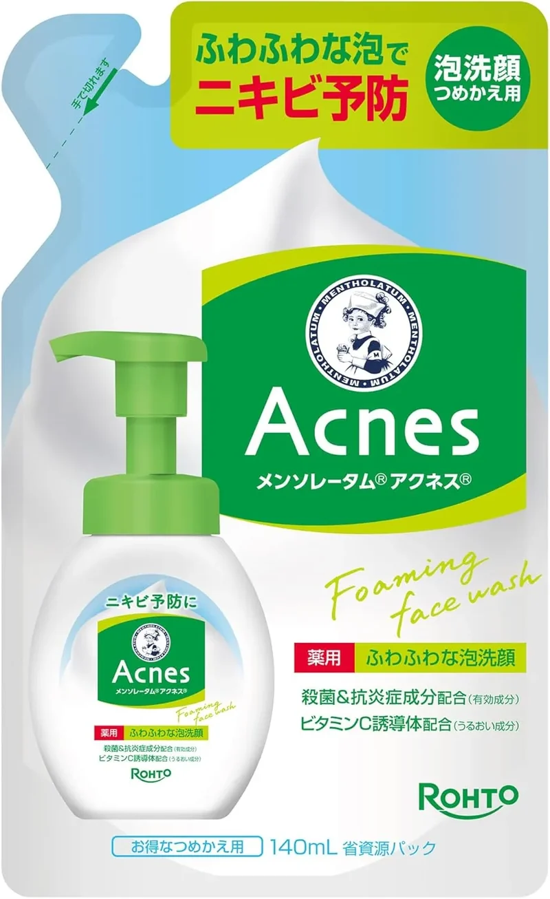 Acnes Medicated Fluffy Foaming Face Wash Refill 140ml