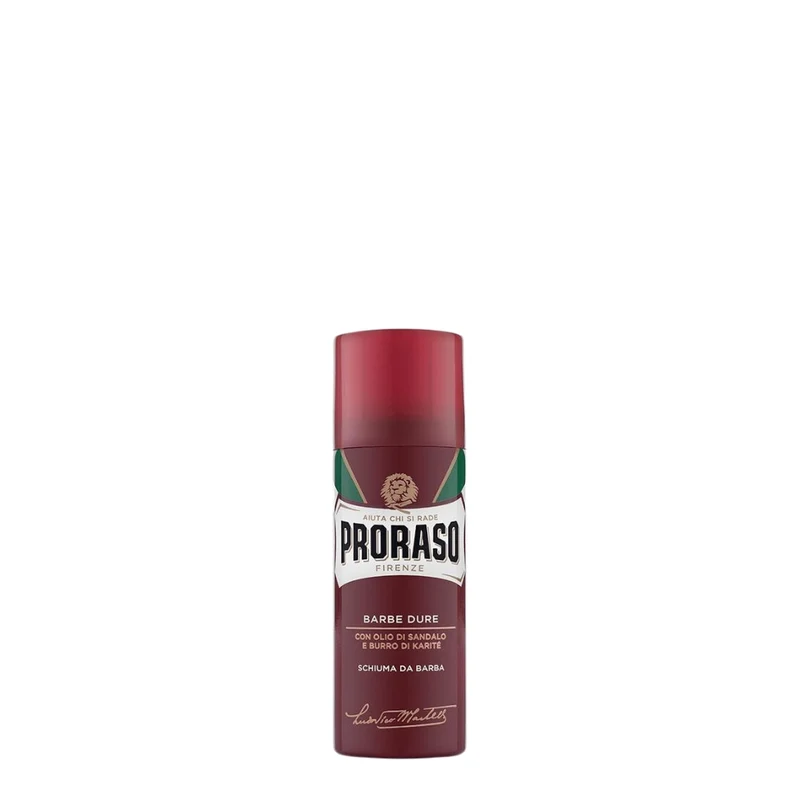 Mousse à raser "Moisturising and nourishing" à l'huile de bois de santal et au beurre de karité - Pour les barbes fortes