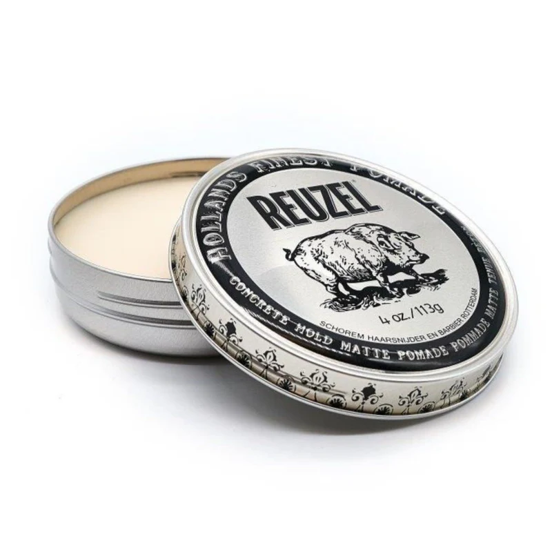 Pommade "Concrete Hold Pomade" - Tenue super forte fini mat (Argent)