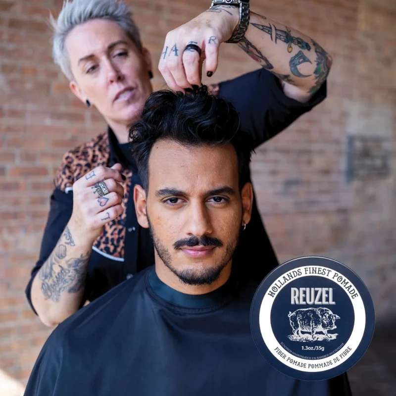 Pommade de fibre "Fiber Pomade" - Tenue ferme et flexible, fini naturelle (Navy)