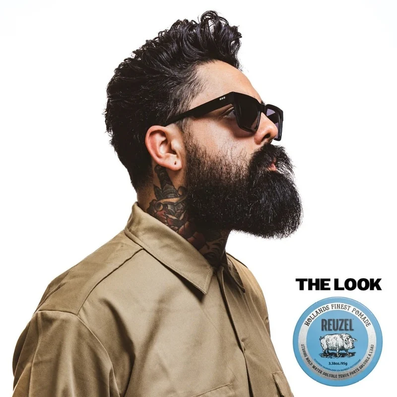 Pommade "Blue Pomade" - Tenue forte, brillance élevée