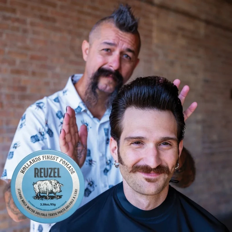 Pommade "Blue Pomade" - Tenue forte, brillance élevée