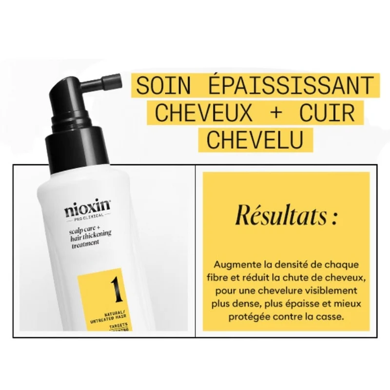Traitement épaississant sans rinçage cheveux + cuir chevelu Système 1 - Pour cheveux naturels avec chute modérée