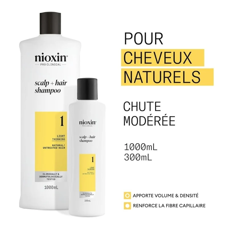 Shampoing cheveux + cuir chevelu Système 1 - Pour cheveux naturels avec chute modérée