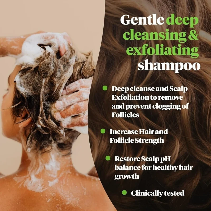 Shampoing nettoyant "Prep" favorise une croissance saine des cheveux - Pour tous types de cheveux clairsemés