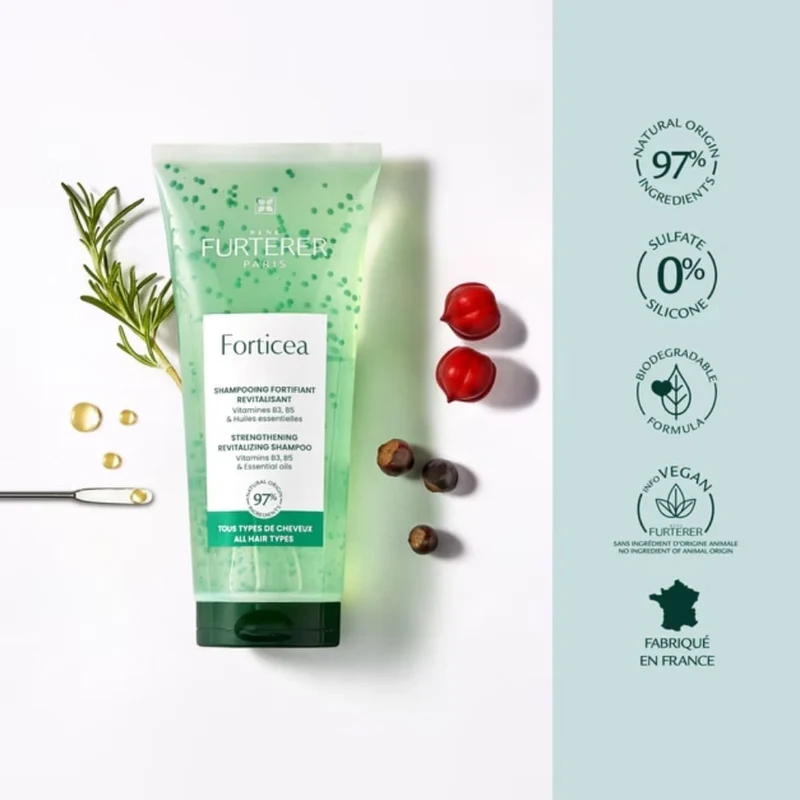 Shampoing fortifiant revitalisant "Forticea" aux huiles essentielles - Pour tous type de cheveux