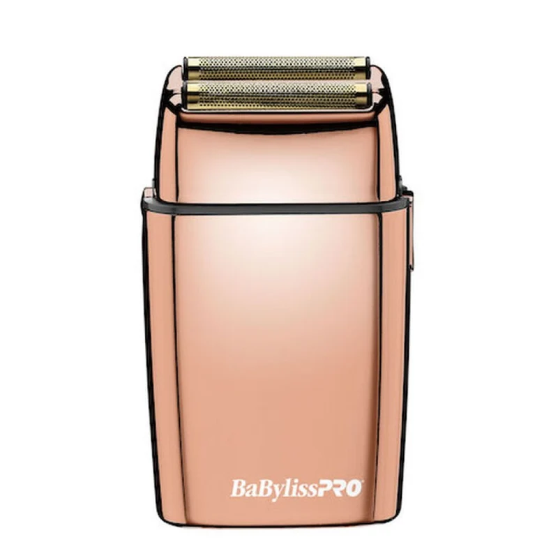 Rasoir métallique à double lames, sans fil FoilFx02 - Rose or