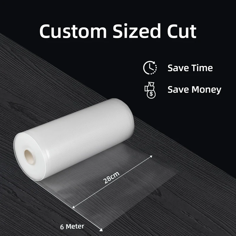AUSPURE Vacuum Sealer Bags, 28cm x 6m for Food Storage 3 Rolls
