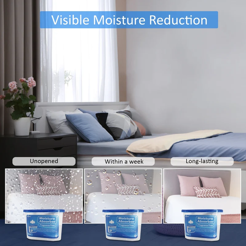 AROVEC Moisture Absorber 500mL for Laundry Room, Wardrobe, Storage, 8-Pack
