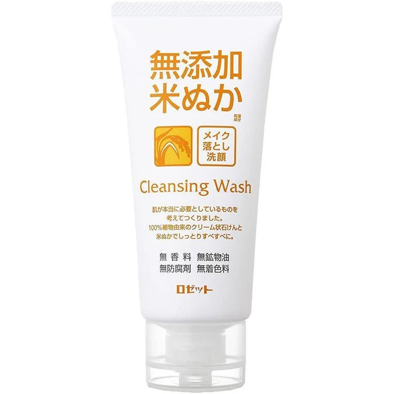 Rosette 120G Natural Rice Bran Makeup Cleansing Wash Additive-Free