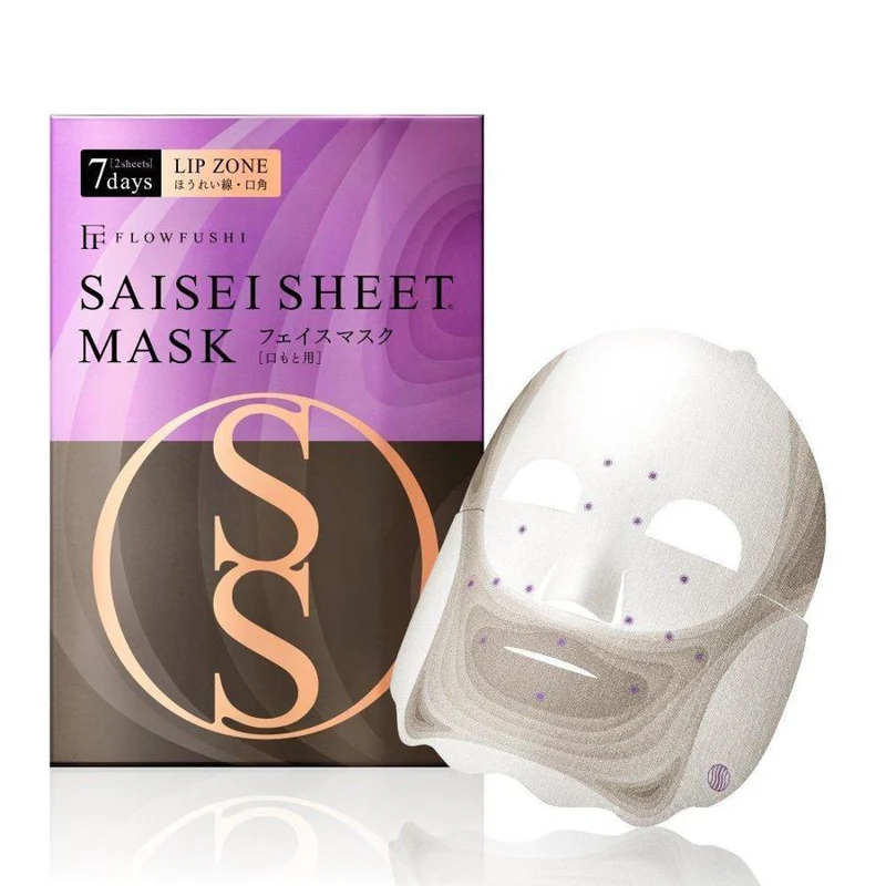 Flow Fushi Saisei Lip Zone Hydrating Sheet Mask Pack of 2