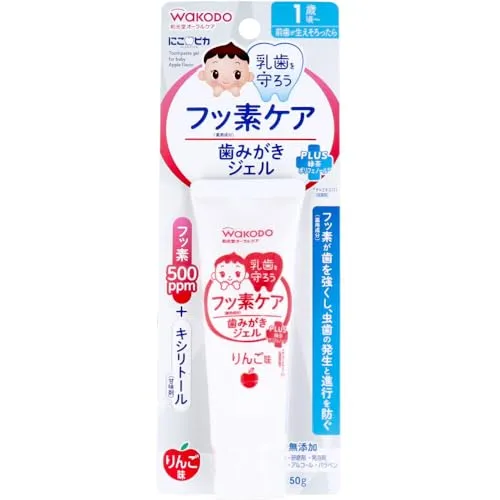 WAKODO NIKOPIKA Fluoride Care Toothpaste Gel Apple Flavor 50g