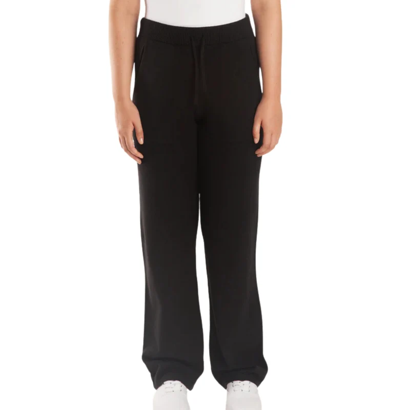 LAZYPANTS - Pantalon à Jambe Droite en Tricot pour Femme
