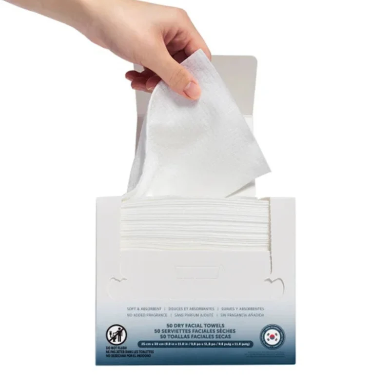 KIRKLAND SIGNATURE - Paquet de 50 Serviettes Faciales Sèches
