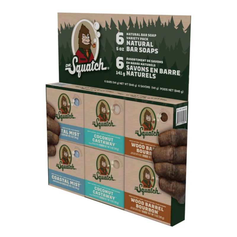 DR. SQUATCH - Assortiment de 6 Savons Naturels en Barre