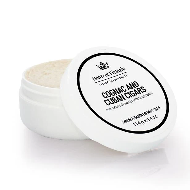 Henri et Victoria - Shaving Soap Vegan - Cognac and cuban cigars