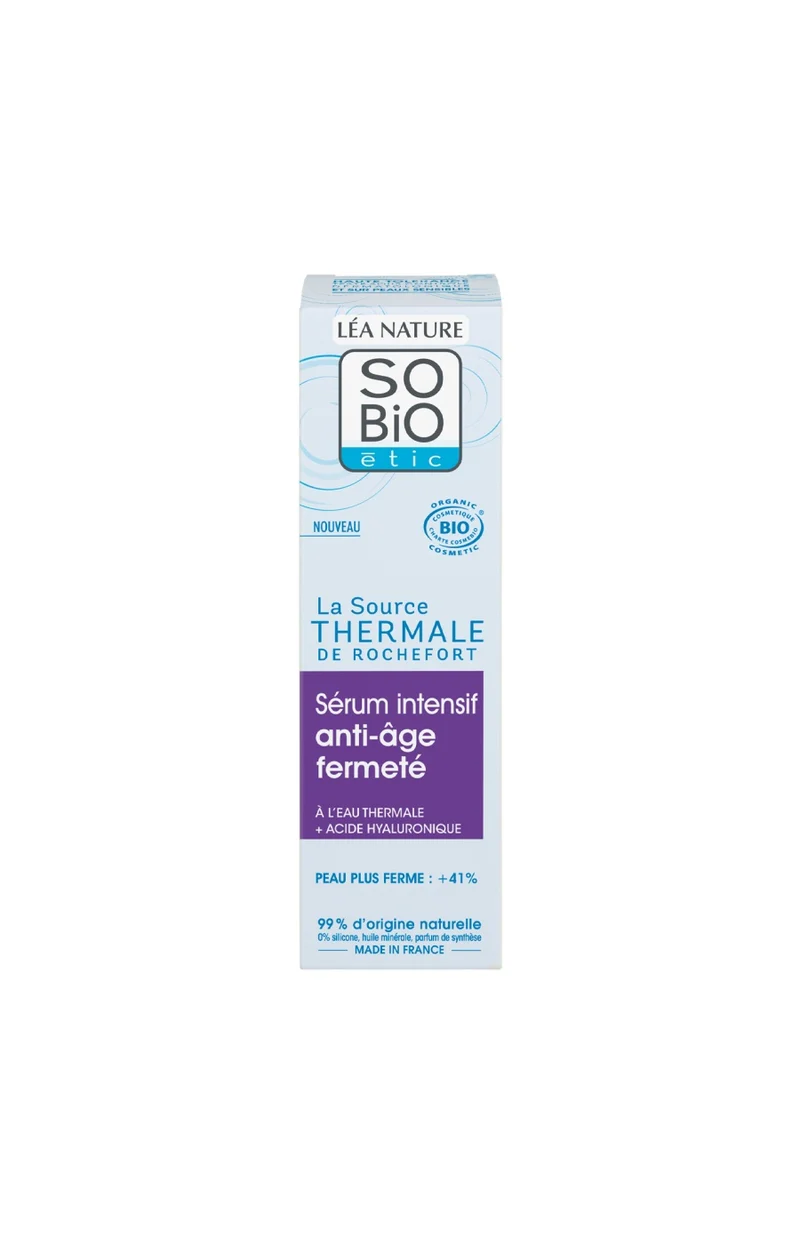 Sérum anti-âge & fermeté bio - Eau thermale & acide hyaluronique