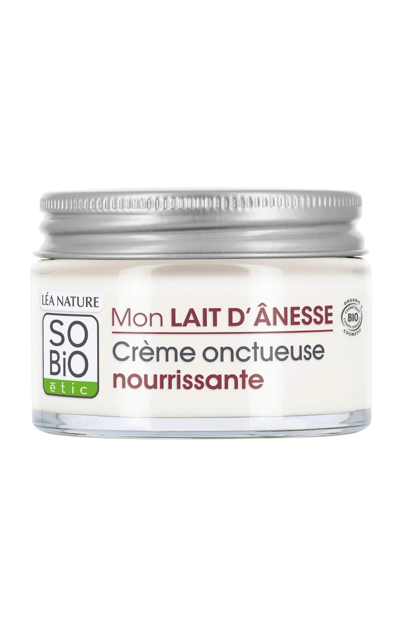 Crème nourrissante bio - Lait d'ânesse - Peaux sèches & très sèches