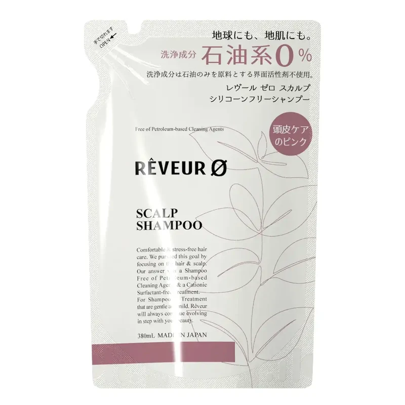 Reveur0 Scalp Silicone-Free Shampoo Refill 380ml - Gentle Hair Care Solution