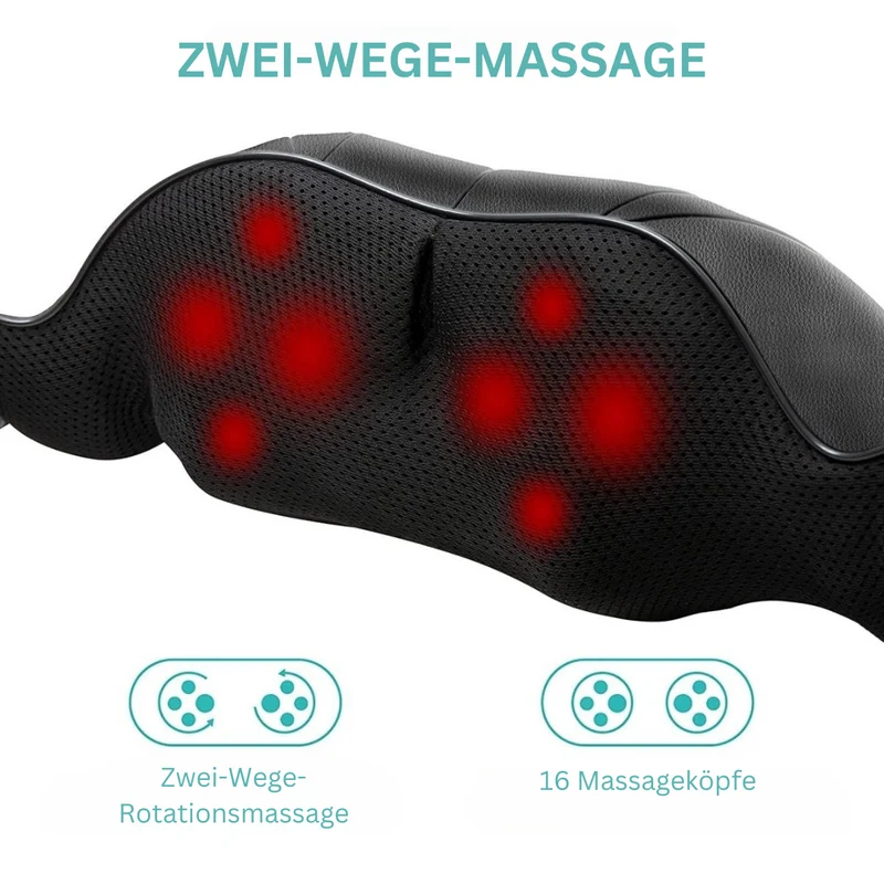 Cuscino Massaggiante Shiatsu con Infrarossi - AuraComfort
