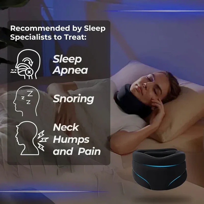 Sperimenta un sonno notturno migliore e senti il sollievo da russamento, dolore al collo e