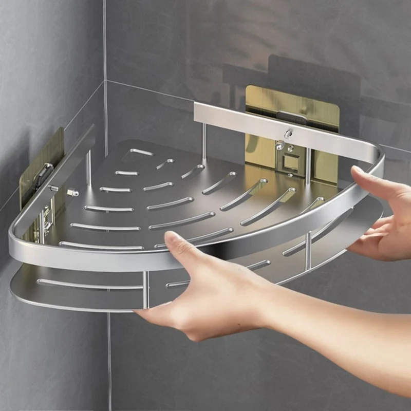 Mensola da Parete in Alluminio per Angoli Bagno - Cornerix