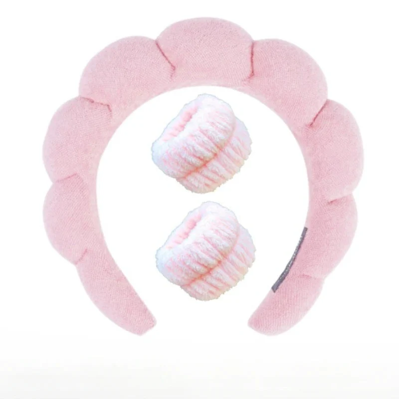 Set di Fascia per Capelli e Polsini in Pile - Fluffiea