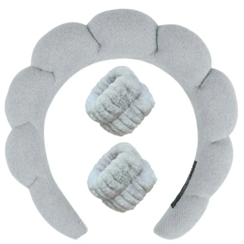 Set di Fascia per Capelli e Polsini in Pile - Fluffiea