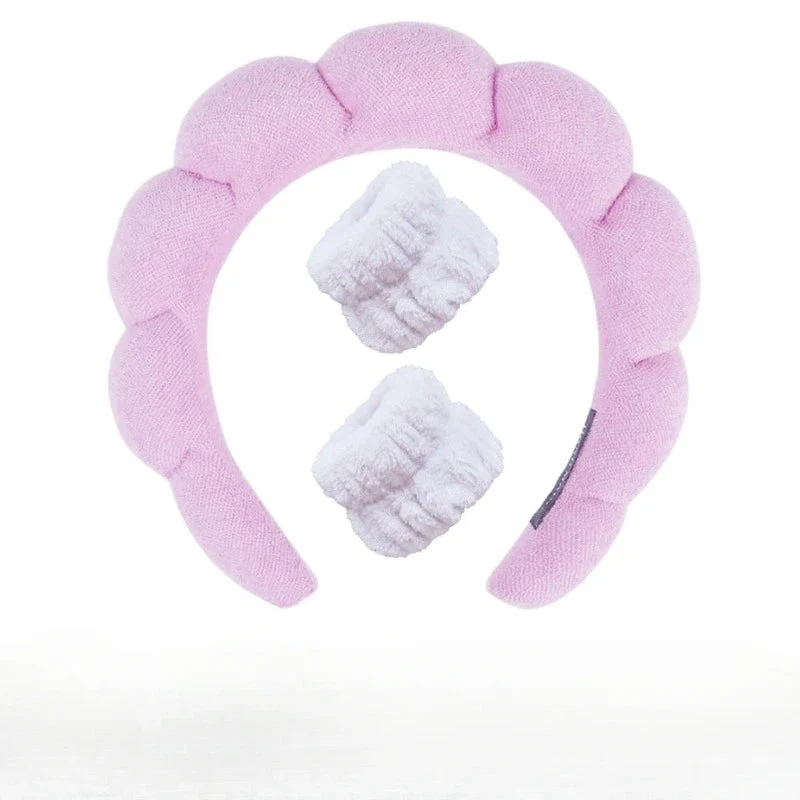 Set di Fascia per Capelli e Polsini in Pile - Fluffiea