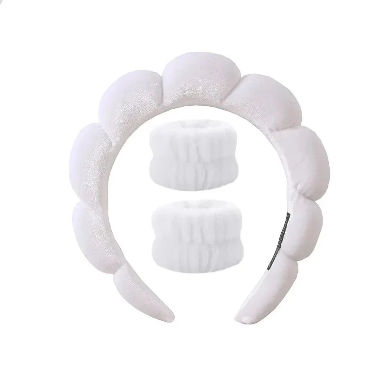 Set di Fascia per Capelli e Polsini in Pile - Fluffiea