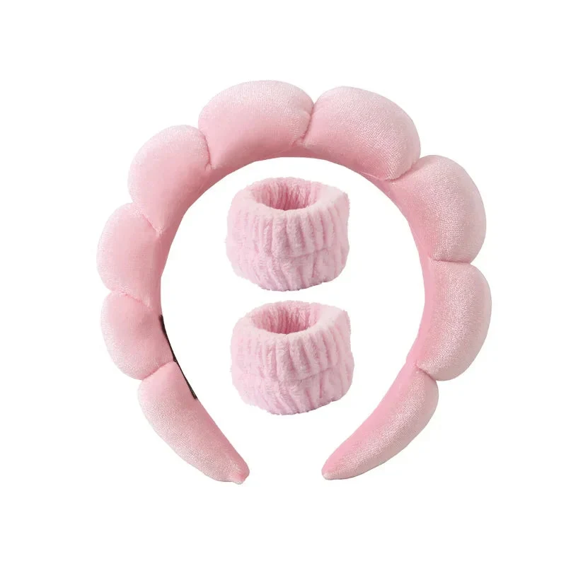 Set di Fascia per Capelli e Polsini in Pile - Fluffiea
