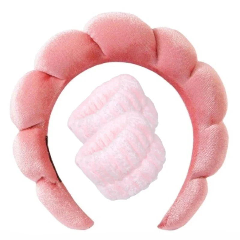 Set di Fascia per Capelli e Polsini in Pile - Fluffiea