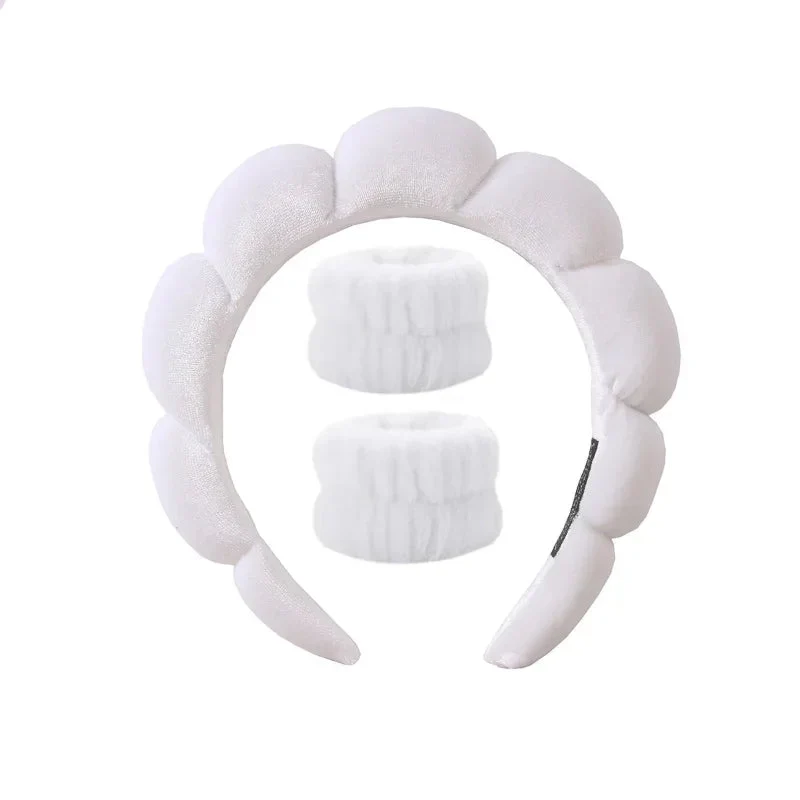 Set di Fascia per Capelli e Polsini in Pile - Fluffiea