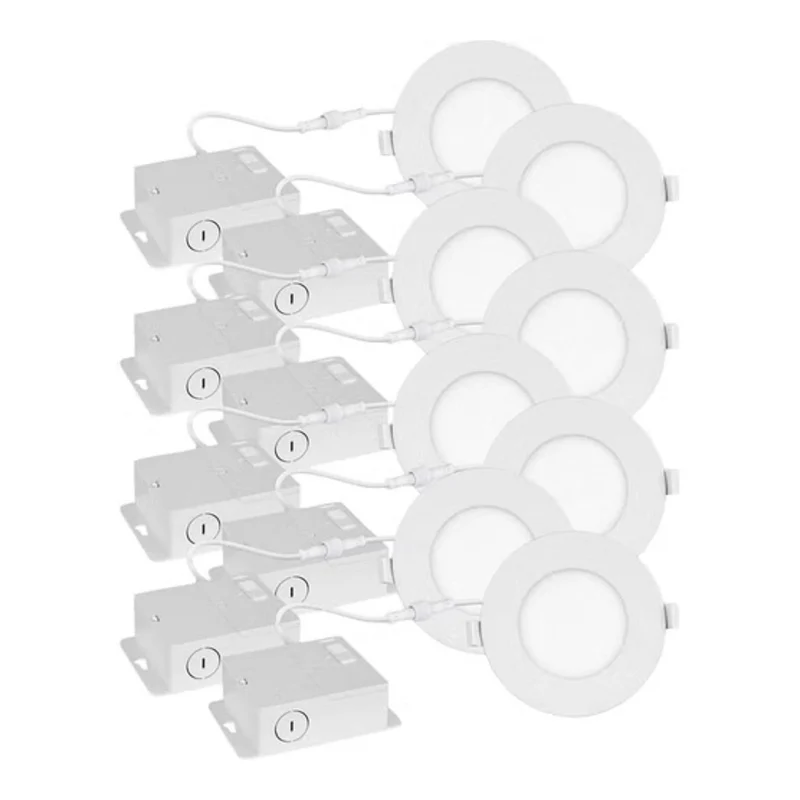LUMINUS ELITE - Paquet de 8 Panneaux à DEL avec Boite de Jonction Détachée 10 cm