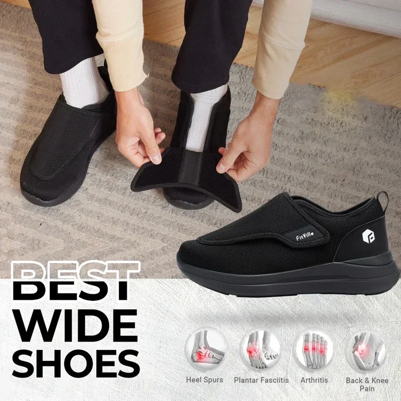 Chaussures pour diabétiques extra-larges pour pieds gonflés